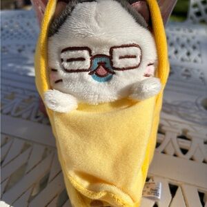 Funko Bananya Daddy Bananya 8" Plush Glasses Grandpa Stuffed Banana Cat 2018